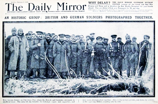 La tregua de navidad de 1915 durante la 1ª Guerra Mundial